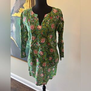 100% Cotton Floral Long-Sleeve Women’s tunic